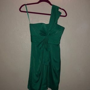 BCBG MAX AZARIA EMERALD GREEN 0P DRESS